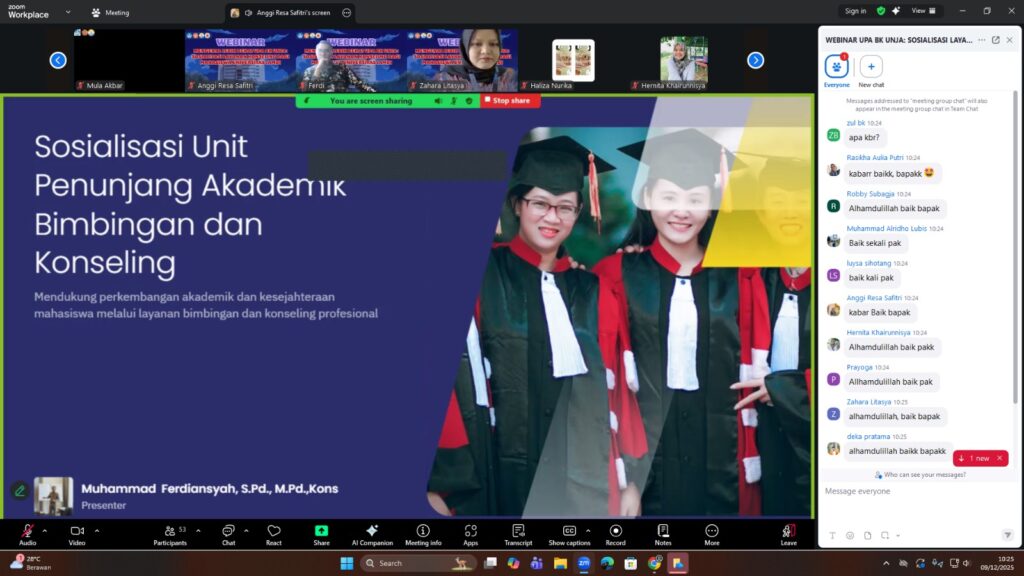 Mengenal Lebih Dekat UPA BK UNJA: Webinar Sosialisasi dan Edukasi Layanan Konseling bagi Mahasiswa Universitas Jambi